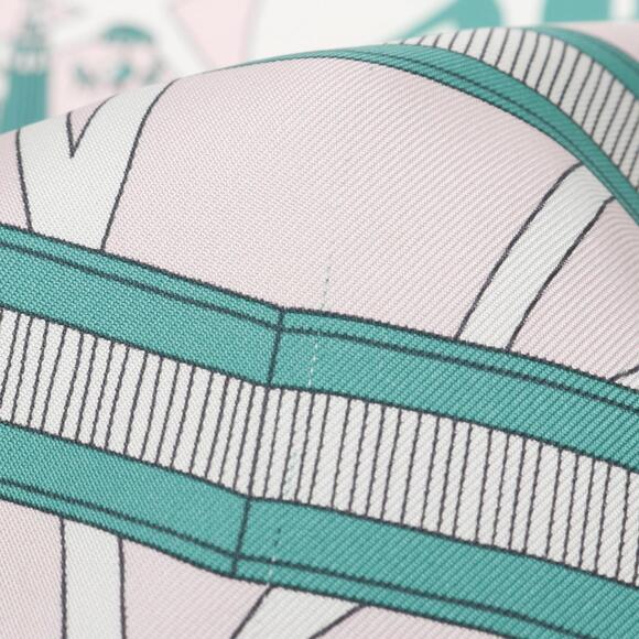 HERMES Pink Silk Scarf - Picture 4 of 6